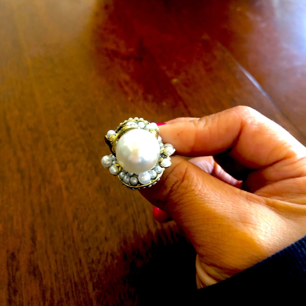 Vintage Statement Pearl Ring